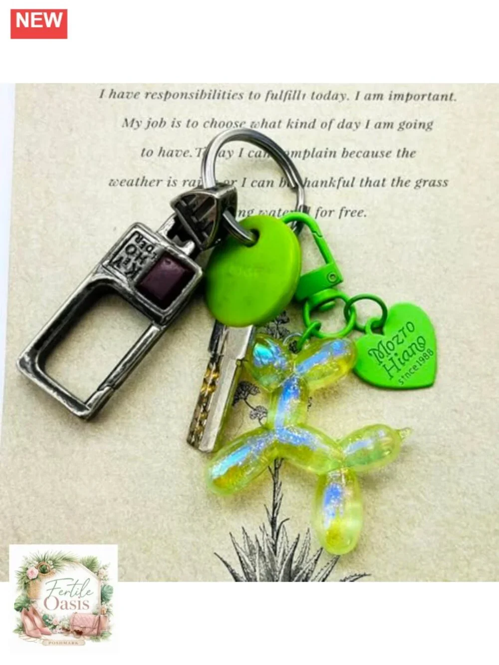 Jelly Star Balloon Dog Keychain, Cute Epoxy Resin Bag Charm for Backpack,